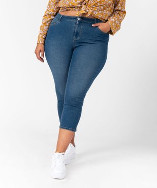 Pantacourt en jean stretch coupe slim taille normale femme grande taille vue1 - GEMO 4G GT - GEMO