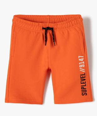Bermuda garçon en maille avec ceinture élastiquée vue1 - GEMO (ENFANT) - GEMO
