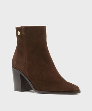 Boots en cuir à talon femme - LuluCastagnette vue2 - LULUCASTAGNETTE - GEMO