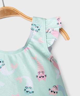 Maillot de bain tankini à motifs chats bébé fille vue2 - GEMO(BEBE DEBT) - GEMO