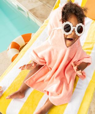 Cape de bain en éponge bébé fille avec capuche poule vue5 - GEMO 4G BEBE - GEMO