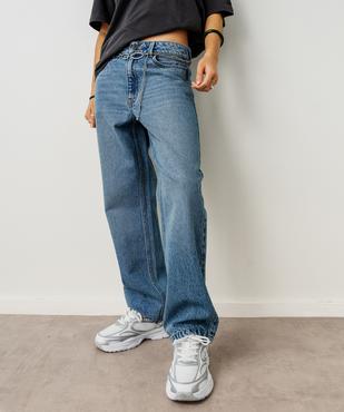 Jean straight en denim 100% coton fille vue5 - GEMO 4G FILLE - GEMO