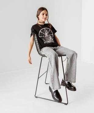 Tee-shirt manches courtes ample imprimé fille - Wednesday vue5 - WEDNESDAY - GEMO