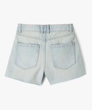 Short en jean coupe ample aspect usé fille vue7 - GEMO 4G FILLE - GEMO