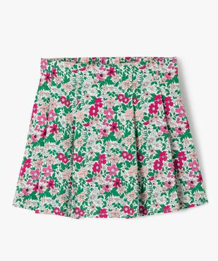 Jupe-short fleurie avec rayures pailletées fille - LuluCastagnette vue1 - LULUCASTAGNETTE - GEMO