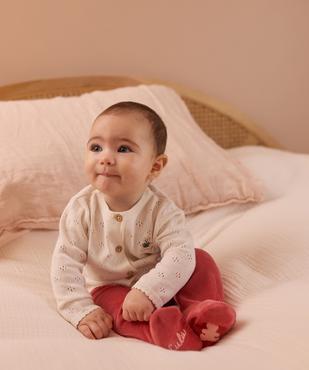 Gilet brassière en coton fin ajouré bébé - LuluCastagnette vue4 - LULU CASTAGNETTE GEMO FOR GOOD - GEMO