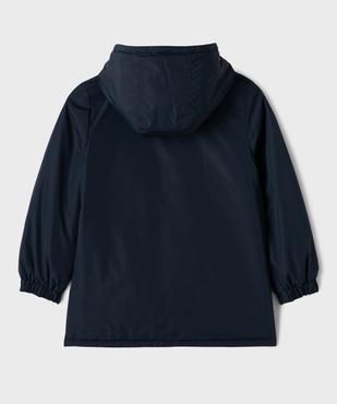 Manteau à capuche déperlant réversible fille vue8 - GEMO 4G FILLE - GEMO