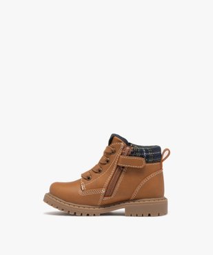 Boots à lacets, zip et col fantaisie bébé garçon - LuluCastagnette vue4 - LULU CASTAGNETT - GEMO