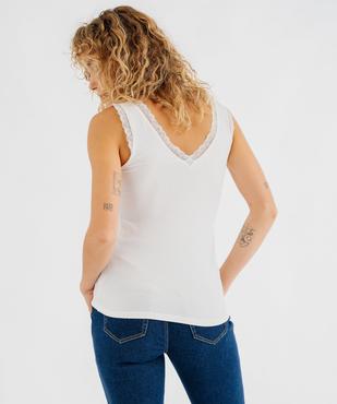 Débardeur avec col V en dentelle femme vue10 - GEMO 4G FEMME - GEMO