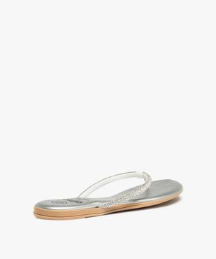 Sandales femme plates à entre-doigts couvert de strass vue4 - GEMO (CASUAL) - GEMO