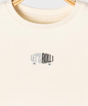 Tee-shirt manches longues en maille texturée bébé garçon vue2 - GEMO 4G BEBE - GEMO