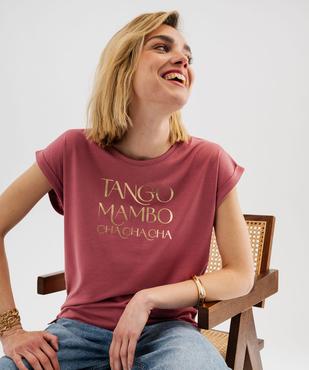 Tee-shirt à manches courtes avec motif fleuri femme vue1 - GEMO 4G FEMME - GEMO