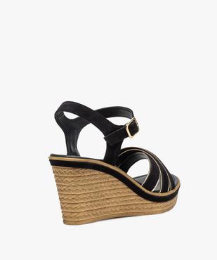 Sandales femme à talon compensé et détails métallisés vue4 - GEMO(URBAIN) - GEMO