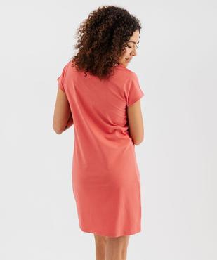 Chemise de nuit imprimée à manches courtes femme vue3 - GEMO 4G FEMME - GEMO