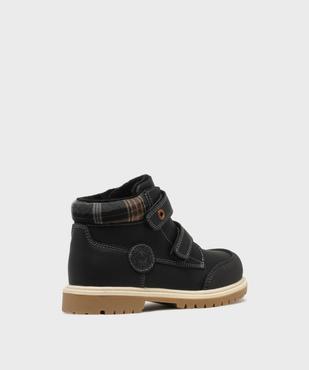 Boots fourrées à scratch et col tartan garçon - Buggy Shoes vue4 - BUGGY - GEMO
