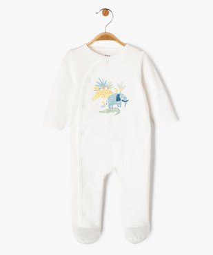 Pyjama dors-bien fermeture devant avec motifs exotiques bébé vue1 - GEMO 4G BEBE - GEMO