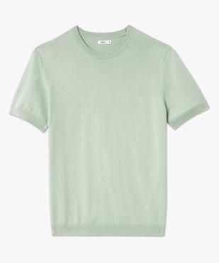 Pull à manches courtes en maille fine avec col rond homme vue4 - GEMO (HOMME) - GEMO