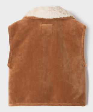 Veste sans manches fourrée en velours ras fille vue4 - GEMO (ENFANT) - GEMO