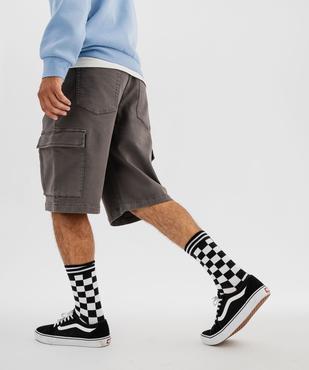 Bermuda cargo avec taille élastique homme vue3 - GEMO (HOMME) - GEMO