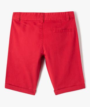 Bermuda coupe chino regular en toile de coton garçon vue3 - GEMO 4G GARCON - GEMO