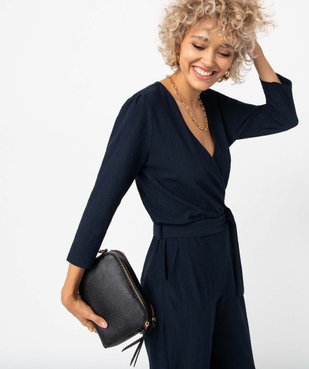 Besace femme petit format à grandes poches zippées vue5 - GEMO (ACCESS) - GEMO