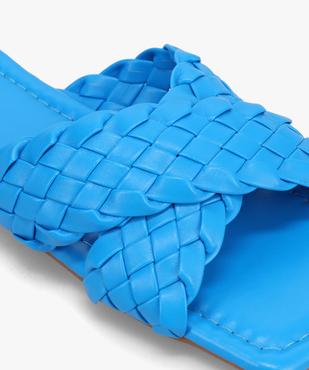 Mules femme unies à talon plat et brides tressées  vue6 - SANS MARQUE - GEMO