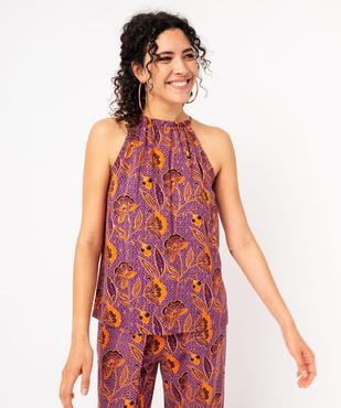 Blouse sans manches fluide à motifs dorés femme vue6 - GEMO(FEMME PAP) - GEMO