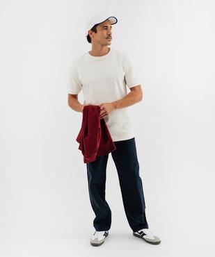 T-shirt uni col rond homme - NINES vue4 - NINES - GEMO