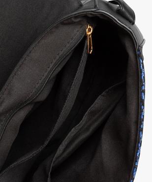 Sac femme forme rectangle en raphia tressé avec large rabat vue3 - GEMO (ACCESS) - GEMO