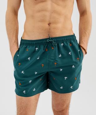Short de bain à petits motifs brodés homme vue2 - GEMO 4G HOMME - GEMO