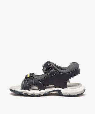 Sandales sport garçon à brides scratch et détails fluo vue3 - GEMO (ENFANT) - GEMO