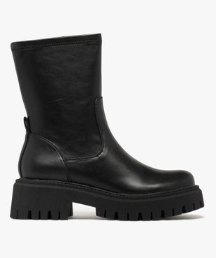 Boots avec épaisse semelle crantée femme vue1 - 5 MILES - GEMO