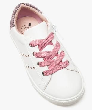 Baskets basses avec motifs coeurs sur le côté et paillettes vue5 - GEMO (ENFANT) - GEMO