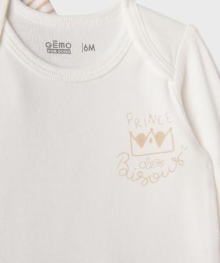 Bodies manches longues bébé  (lot de 3) vue6 - GEMO 4G BEBE - GEMO