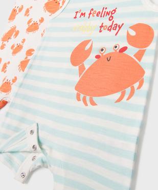 Combishorts imprimés bébé garçon (lot de 2) vue2 - GEMO 4G BEBE - GEMO