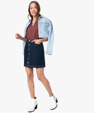 Débardeur femme fluide imprimé à col V sportswear vue5 - GEMO(FEMME PAP) - GEMO