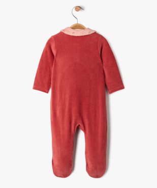 Pyjama en velours côtelé à col Claudine bébé - LuluCastagnette vue5 - LULU G4G - GEMO