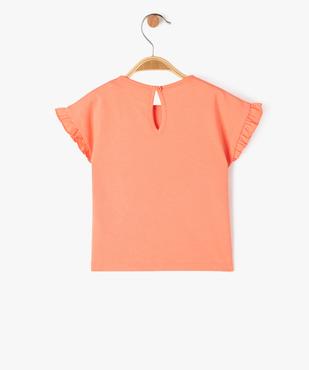 Tee-shirt manches courtes à volants bébé fille vue3 - GEMO(BEBE DEBT) - GEMO