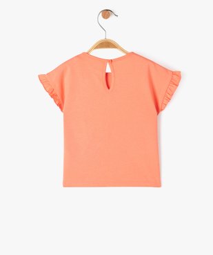Tee-shirt manches courtes à volants bébé fille vue3 - GEMO(BEBE DEBT) - GEMO