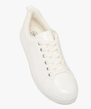 Baskets femme unies à lacets dessus vernis  vue5 - GEMO (SPORTSWR) - GEMO