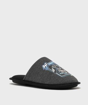 Chaussons mules en jersey imprimé jeu vidéo homme vue2 - GEMO 4G HOMME - GEMO