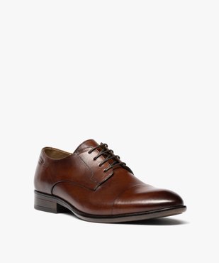 Derby à bout droit dessus cuir homme - Pierre Cardin vue3 - PIERRE CARDIN DIFFUSION - GEMO