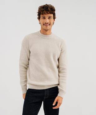 Pull en maille fantaisie moelleuse homme vue2 - GEMO (HOMME) - GEMO