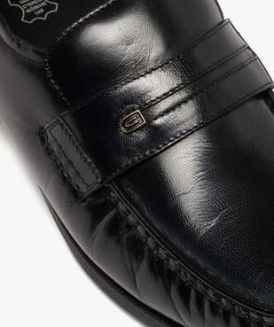 Mocassins homme unis dessus et intérieur cuir vue12 - G'FLEX - GEMO