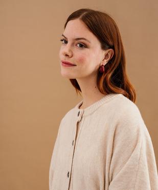 Gilet cape en maille moelleuse femme vue3 - GEMO(FEMME PAP) - GEMO