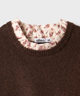 Robe effet 2-en-1 avec haut en maille et bas en flanelle fille vue2 - GEMO (ENFANT) - GEMO