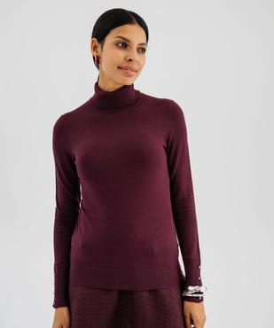 Pull col roulé en maille fine femme vue4 - GEMO 4G FEMME - GEMO