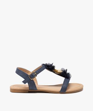 Sandales filles à talon plat et fleurs en tulle vue1 - GEMO (ENFANT) - GEMO