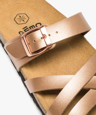 Mules femme à talon plat et brides métallisées vue6 - GEMO (CASUAL) - GEMO