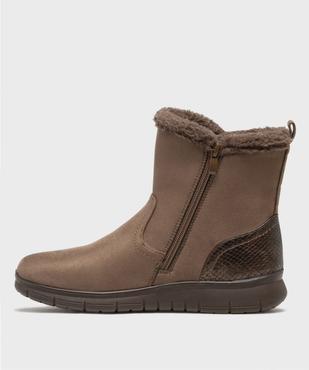 Boots confort avec détails en fourrure imitation femme vue3 - G'FLEX - GEMO